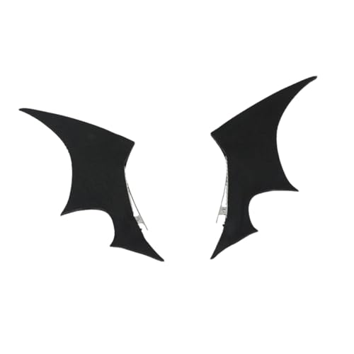 AEKLXVKU Fledermaus-Haarspangen, Fledermausflügel, Haarschmuck für Bühnenaufführung, Party, Kostüm, Schwarz von AEKLXVKU