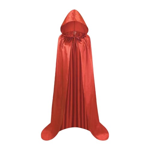 AEKLXVKU Kapuzenumhang, Halloween, Cosplay, Kostüm für Damen und Herren, Kostümparty, Rot, Größe M von AEKLXVKU