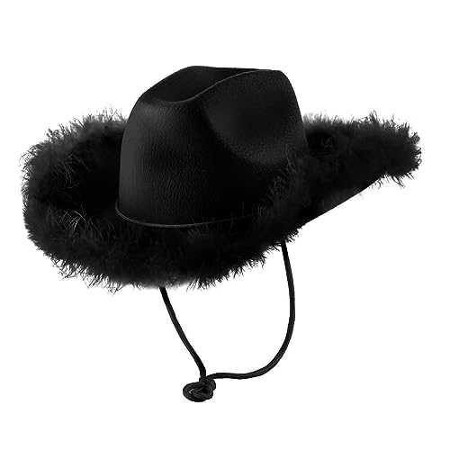 AEKLXVKU Western Cowboyhut Unisex Erwachsene Sonnenhut für Bühnenauftritte Straße Karneval von AEKLXVKU