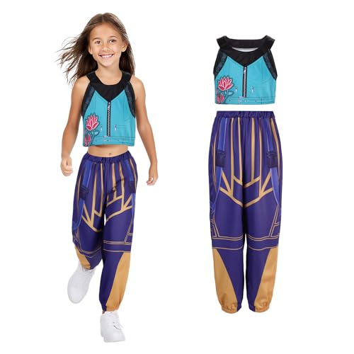 AENEY 3-teiliges Rumi-Kostüm für Mädchen, Dämonenjäger, Anime-Cosplay-Halloween-Outfit für ausgefallene Partys, Karnevalsthemen (Zoey, X-Large) von AENEY