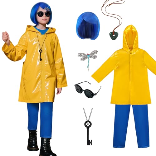 AENEY 5-teiliges Coraline-Kostüm für Kinder (Large) von AENEY
