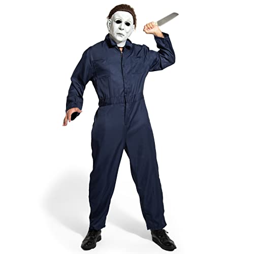 AENEY Adults Myers Halloween-Kostüm mit Maske (A, Large) von AENEY