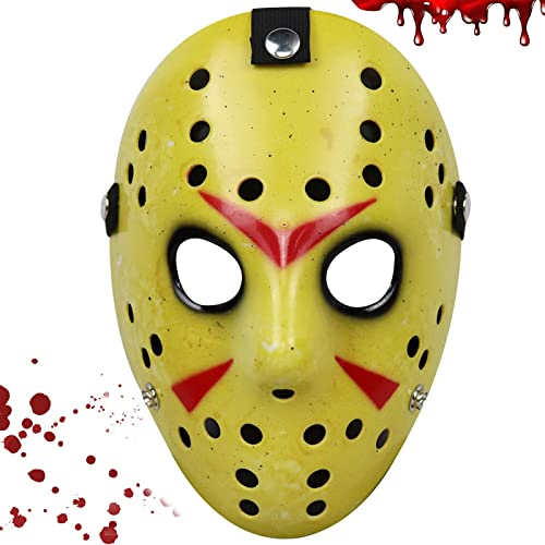 AENEY Jason Hockey Maske, Horror Maske, Luxus PVC Halloween Kostüm gruselige Masken Stütze für Erwachsene von AENEY