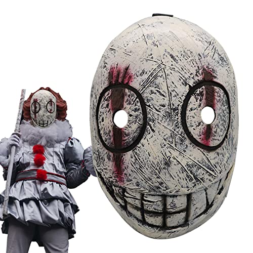 Dead Daylight Maske, Legion Frank Maske Latex Verstellbare Gruselige Lächeln Maske Halloween Kostüm Cosplay Requisite für Erwachsene von AENEY