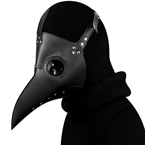 Pestarzt Maske Schwarz Vogel Schnabel Gruselige Maske Halloween Cosplay Kostüm Leder Vogelmaske Party Requisiten Für Erwachsene von AENEY