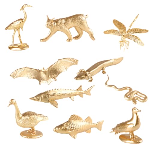 AENIMELY 10-teiliges Mini-Gold Nordamerikanische See-Tierfiguren – Feste Wildtiermodelle – Lernspielzeug für Kinder, STEM-Lernen, Kuchentopper AENIMELY 10-teiliges Mini-Gold Nordamerikanische See-Tierfiguren – Feste Wildtiermodelle – Lernspielzeug für Kinder, STEM-Lernen, Kuchentopper von AENIMELY