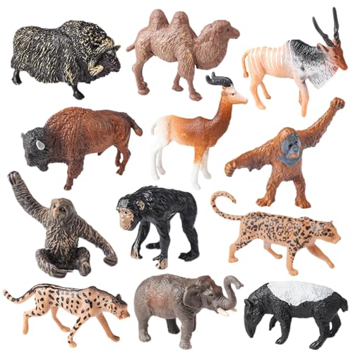 AENIMELY 12 Stück Mini-Wildtier-Figuren für Kinder, realistischer Elefant, Gepard und mehr, perfekt für Geburtstag, Partygeschenke, Weihnachten und wissenschaftliche Projekte AENIMELY 12 Stück Mini-Wildtier-Figuren für Kinder, realistischer Elefant, Gepard und mehr, perfekt für Geburtstag, Partygeschenke, Weihnachten und wissenschaftliche Projekte von AENIMELY