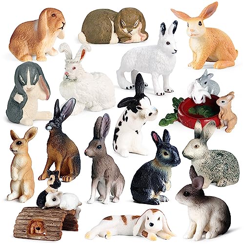 AENIMELY 16-teiliges Kaninchen-Figurenset – Lernspielzeug, Wildtier-Modelle, Bauernhof-Spielset, Kuchendekoration, Ostern AENIMELY 16-teiliges Kaninchen-Figurenset – Lernspielzeug, Wildtier-Modelle, Bauernhof-Spielset, Kuchendekoration, Ostern von AENIMELY