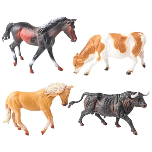 AENIMELY 4-teiliges Bauernhof-Tier-Set – Enthält Bison, Pferd und Kuh – Realistische pädagogische Spielzeuge für Kinder, Kuchentopper & Ranch-Themen-Partydekoration AENIMELY 4-teiliges Bauernhof-Tier-Set – Enthält Bison, Pferd und Kuh – Realistische pädagogische Spielzeuge für Kinder, Kuchentopper & Ranch-Themen-Partydekoration von AENIMELY