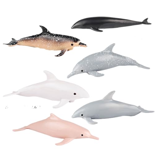 AENIMELY 6 Stück Delfin-Figuren – Realistische Ozean-Meerestier-Figuren mit gepunktetem Delfin – STEM Marine Lernspielzeug Tortenaufsatz Geburtstagsgeschenk für Kinder AENIMELY 6 Stück Delfin-Figuren – Realistische Ozean-Meerestier-Figuren mit gepunktetem Delfin – STEM Marine Lernspielzeug Tortenaufsatz Geburtstagsgeschenk für Kinder von AENIMELY