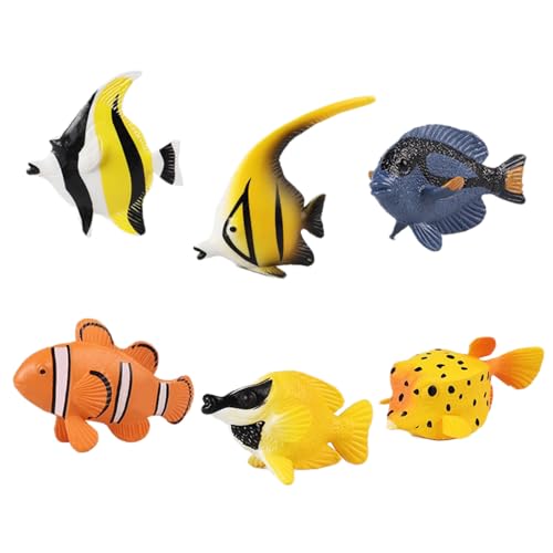 AENIMELY 6-teiliges Tiefseefischfiguren – Realistische Meeres-Tierfiguren-Set mit Clownfisch, Kaiserfisch, Kofferfisch, Doktorfisch – Pädagogisches Meeres-Spielzeug für Kinder, STEM-Lern-Geschenk AENIMELY 6-teiliges Tiefseefischfiguren – Realistische Meeres-Tierfiguren-Set mit Clownfisch, Kaiserfisch, Kofferfisch, Doktorfisch – Pädagogisches Meeres-Spielzeug für Kinder, STEM-Lern-Geschenk von AENIMELY