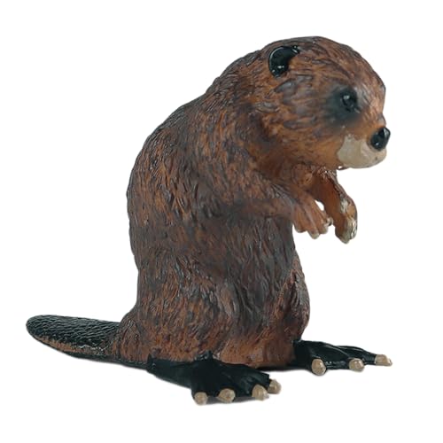 AENIMELY Biberfigur – Realistische Feste Tierfiguren für Kinder – Pädagogisches Wildtier-Spielzeug, Lern-Geschenk, Waldtier-Schreibtischdekoration von AENIMELY