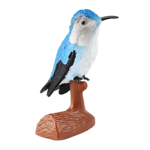 AENIMELY Blauer Kolibri Tierfiguren – Mini Vogelspielzeug, Lernspielzeug, Wildtiermodell, Hausdekoration, Landschaftsdeko von AENIMELY