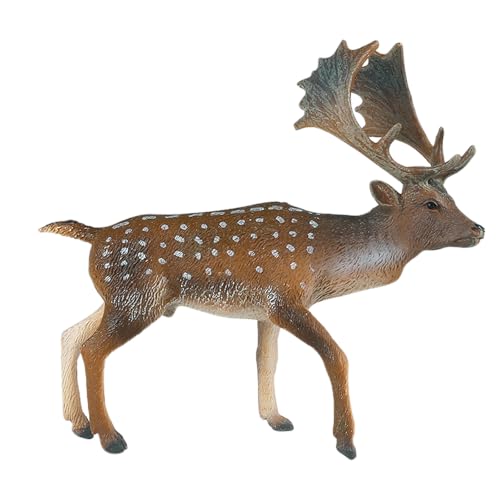 AENIMELY Damhirschfigur – Realistische Feste Wald-Tierfiguren für Kinder – Pädagogisches Wildtier-Spielzeug, Natur-Diorama-Geschenk, Lern-Tier-Display von AENIMELY