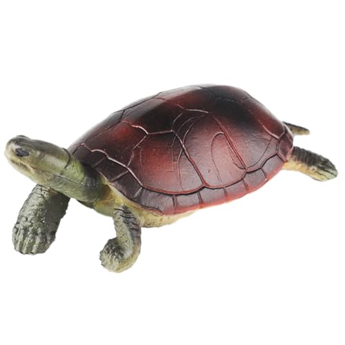 AENIMELY Gelbe Teichschildkrötenfigur – Realistisches festes Süßwasser-Schildkröten-Spielzeug für Kinder – Pädagogische Reptilien-Tierfiguren, Wissenschafts-Lern-Geschenk, Diorama-Dekoration von AENIMELY