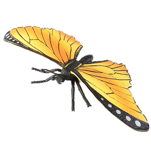 AENIMELY Große Monarchfalter-Figur – Hohles realistisches Insektenmodell für Kinder – Pädagogisches Insekten-Spielzeug für Naturkunde, Display & Klassenraumdekoration von AENIMELY