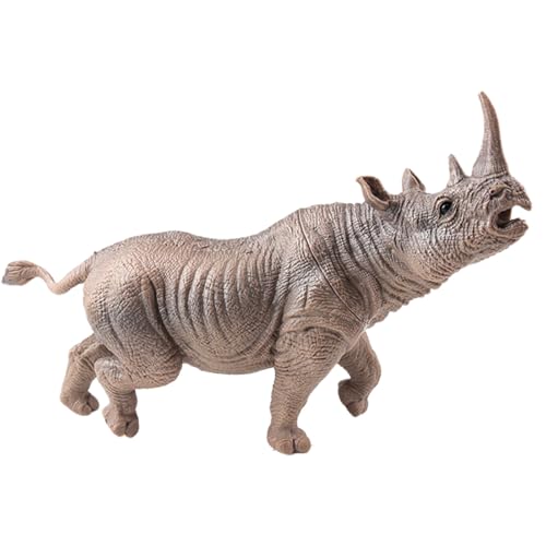 AENIMELY Großes hohles Nashorn – Realistische Wildtier-Figuren für Kinder, pädagogisches Safari-Spielzeug, Kuchentopper & Natur-Display von AENIMELY