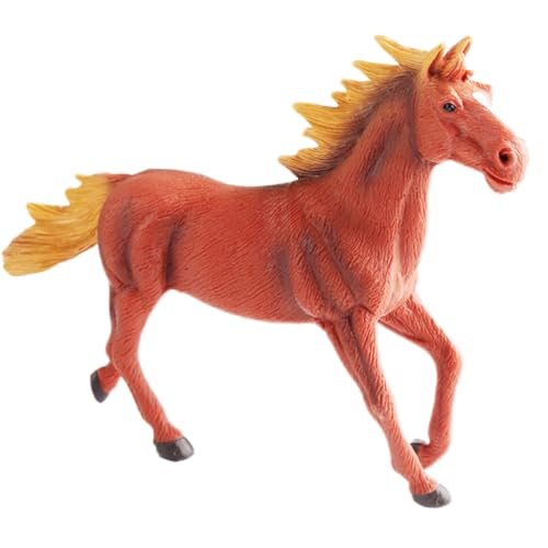 AENIMELY Großes hohles rotes Pferd – Realistisches Bauernhof-Tiermodell für Kinder, pädagogisches Hengst-Lernspielzeug, Kuchentopper & Bauernhofparty-Dekoration von AENIMELY