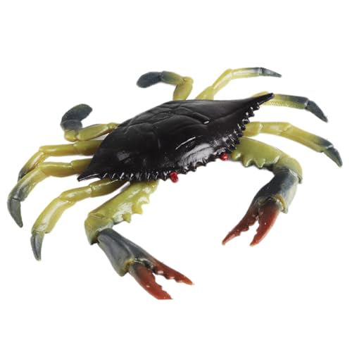 AENIMELY Grüner Krebs – Realistische TPR-weiche Gummi-Tierfiguren mit hartem Panzer – Drück-Fidget-Relief-Spielzeug, STEM-Lernspiel für Kinder von AENIMELY