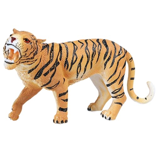 AENIMELY Hohler Tiger – Realistisches Dschungel-Wildtierspielzeug für Kinder, pädagogisches Großkatzenmodell, Kuchentopper & Lern-Geschenk von AENIMELY