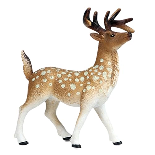 AENIMELY Hohler Weißwedelhirsch – Realistisches Waldtier-Spielzeug für Kinder, pädagogisches Wildtier-Lernmodell, Kuchentopper & Party-Geschenk von AENIMELY