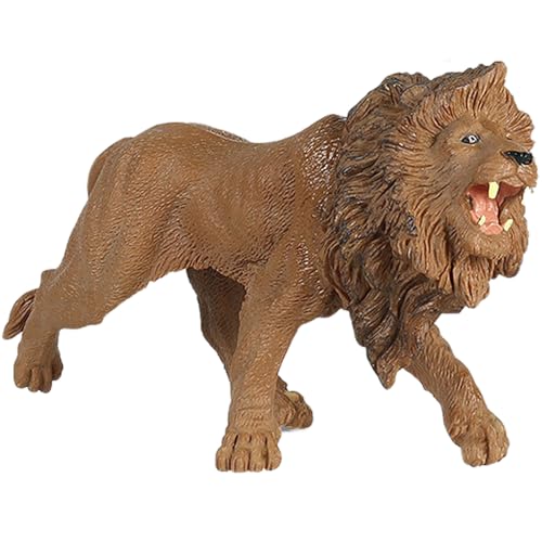 AENIMELY Hohler männlicher Löwe – Realistisches Safari-Wildtierspielzeug für Kinder, pädagogisches Dschungelmodell, Kuchentopper & Natur-Display von AENIMELY