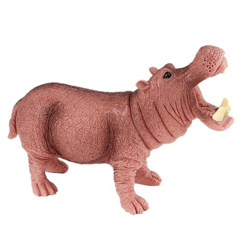 AENIMELY Hohles Flusspferd – Realistisches Wildtierspielzeug für Kinder, pädagogisches Safari-Modell, Kuchentopper & Tier-Geschenk-Display von AENIMELY