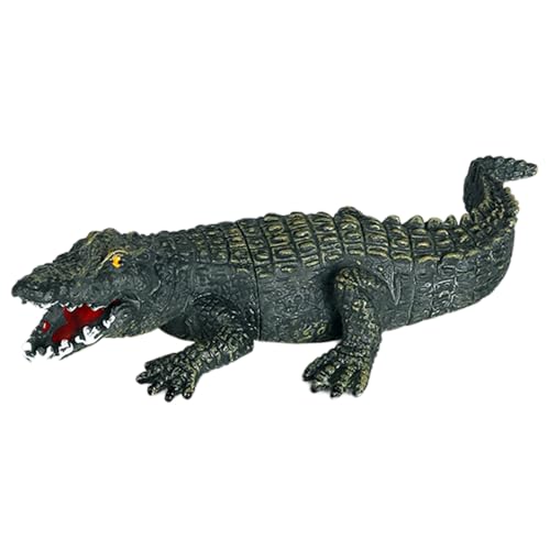 AENIMELY Hohles Krokodil – Realistisches Dschungel-Reptilien-Spielzeug für Kinder, pädagogisches Wildtier-Modell, Kuchentopper & Sumpf-Display-Dekoration von AENIMELY