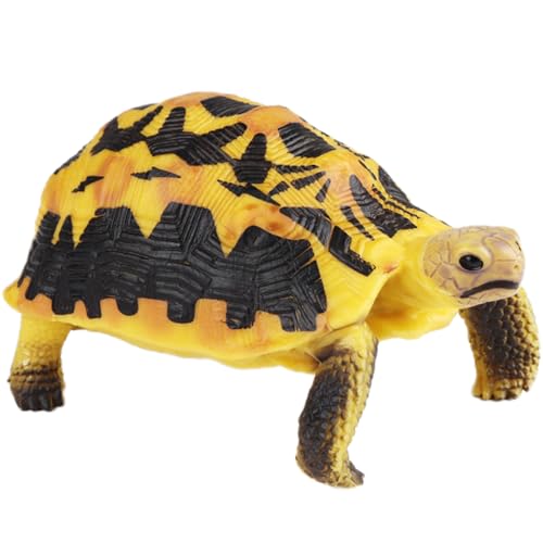 AENIMELY Indische Sternschildkrötenfigur (Schwarzer Panzer) – Realistisches festes Tierfiguren für Kinder – Pädagogisches Reptilien-Spielzeug, Wildtier-Lern-Geschenk, Natur-Diorama-Dekoration von AENIMELY
