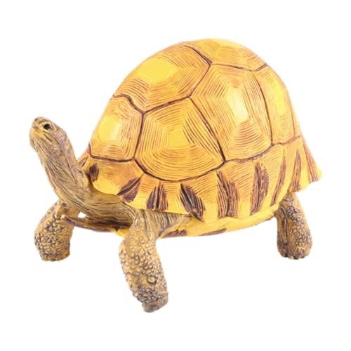 AENIMELY Madagassische Strahlenschildkrötenfigur (Gelber Panzer) – Realistisches festes Schildkrötenmodell-Spielzeug – Reptilien-Lernspielzeug, Schreibtisch-Geschenk für Kinder & Naturliebhaber von AENIMELY