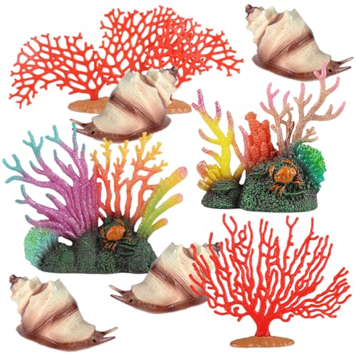 AENIMELY Meerestierfiguren - Realistische Meereslebewesen Modelle mit Muscheln, Koralle - kognitives Lernspielzeug und Ozean-Stranddekorationen für Kinder AENIMELY Meerestierfiguren - Realistische Meereslebewesen Modelle mit Muscheln, Koralle - kognitives Lernspielzeug und Ozean-Stranddekorationen für Kinder von AENIMELY