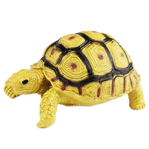 AENIMELY Pantherschildkrötenfigur (Schwarzer Panzer) – Realistisches festes Landschildkrötenmodell für Kinder – Pädagogisches Reptilien-Spielzeug, Wildtier-Lern-Geschenk, Natur-Diorama-Dekoration von AENIMELY