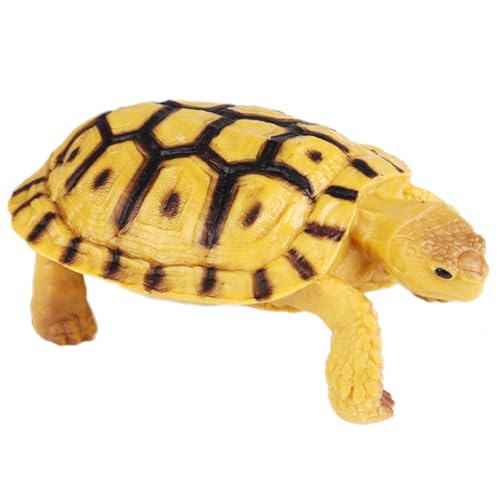AENIMELY Pfannkuchen-Schildkrötenfigur (Schwarzer Panzer) – Realistisches festes Schildkrötenmodell für Kinder – Pädagogisches Reptilien-Spielzeug, Natur-Lern-Geschenk, Wildtier-Dekoration von AENIMELY