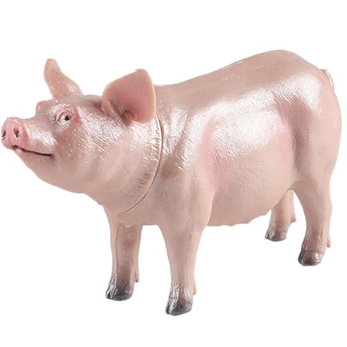 AENIMELY Realistische Hohle Schweinefigur – Pädagogisches Bauernhof-Tierspielzeug für Kinder – Plastik-Schweinemodell – Kuchentopper, Vorschullernspielzeug, Partygeschenk von AENIMELY