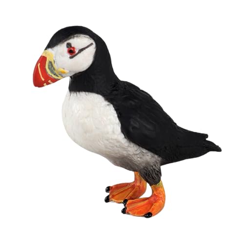 AENIMELY Realistische Papageientaucher-Vogelfigur – Feste arktische Tierfiguren für Kinder – Pädagogisches Wildtier-Spielzeug, Schreibtischdekoration, Kuchentopper-Geschenk von AENIMELY