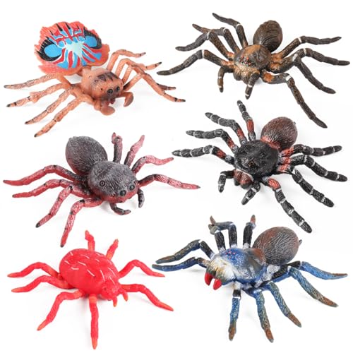 AENIMELY Realistische Vogelspinne, 6 Stück, TPR, weiches Gummi, Spinnen-Spielzeug für Garten, Schädlingsabwehr, Vogel- und Eichhörnchenschreck, Stressabbau und Halloween-Requisiten AENIMELY Realistische Vogelspinne, 6 Stück, TPR, weiches Gummi, Spinnen-Spielzeug für Garten, Schädlingsabwehr, Vogel- und Eichhörnchenschreck, Stressabbau und Halloween-Requisiten von AENIMELY