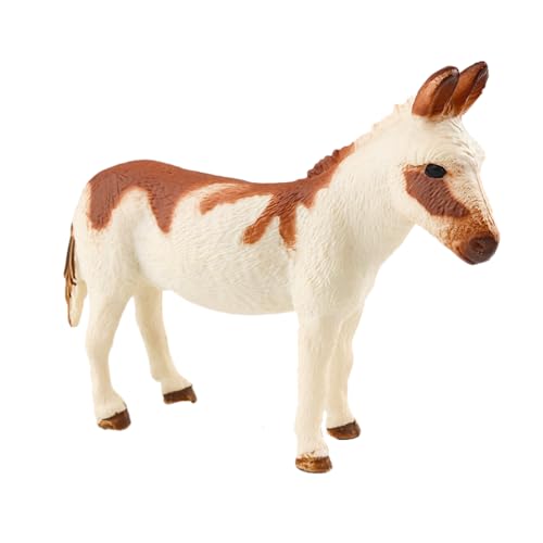AENIMELY Realistische gefleckte Eselfigur – Feste Bauernhof-Tierfiguren für Kinder – Lernspielzeug, Kuchentopper, Partydekoration, Spielzeug für Kleinkinder von AENIMELY