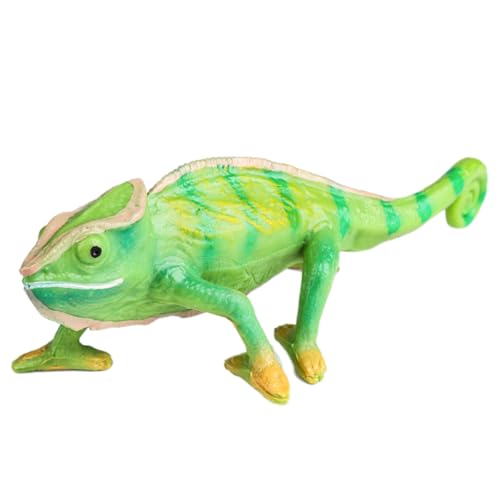 AENIMELY Realistische grüne Chamäleonfigur – Feste Reptilien-Tierfiguren für Kinder – Pädagogisches STEM-Spielzeug, Natur-Display, Wissenschafts-Klassenzimmer-Dekoration von AENIMELY