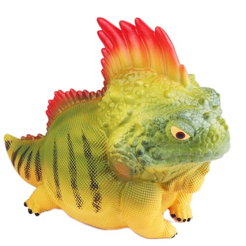 AENIMELY Realistische grüne Leguanfigur – Weiche Gummi-Eidechsen-Tierfiguren für Kinder – Sensorisches Fidget-Stress-Relief-Spielzeug, Pädagogische Reptilienfigur von AENIMELY