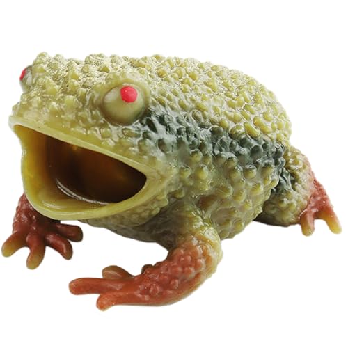 AENIMELY Realistisches Frosch-Spielzeug – TPR-weiche Gummi-Stressabbau-Tierfiguren für Kinder – Pädagogische Amphibienfigur, sensorisches Lernspielzeug von AENIMELY