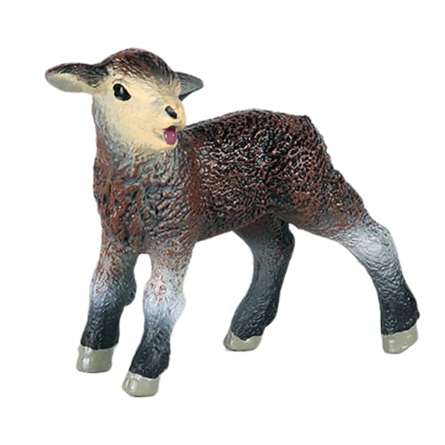 AENIMELY Realistisches Lamm – Feste Plastik-Babyschaf-Figur für Kinder, pädagogisches Bauernhof-Tierspiel, Kuchentopper & dekoratives Sammlerstück von AENIMELY