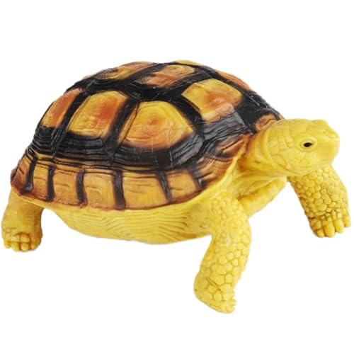 AENIMELY Russische Landschildkrötenfigur (Schwarzer Panzer) – Realistisches festes Tierfiguren für Kinder – Pädagogisches Wildtier-Reptilien-Spielzeug, Natur-Lern-Geschenk, Tier-Diorama-Dekoration von AENIMELY