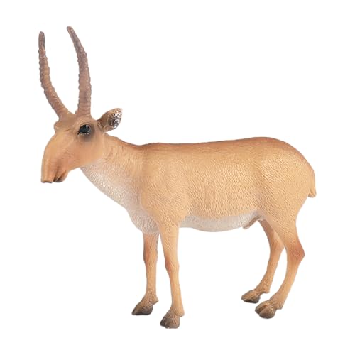 AENIMELY Saiga-Antilopenfigur – Realistische Feste Tierfiguren für Kinder – Pädagogisches Wildtier-Spielzeug, Natur-Lern-Geschenk, Wildtier-Display-Figur von AENIMELY
