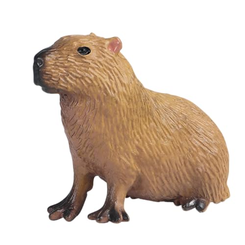 AENIMELY Sitzendes Capybara – Realistisches festes Amazonas-Tier-Spielzeug für Kinder – Wildtier-Lernmodell, Regenwald-Diorama-Dekoration, Lern-Geschenk von AENIMELY