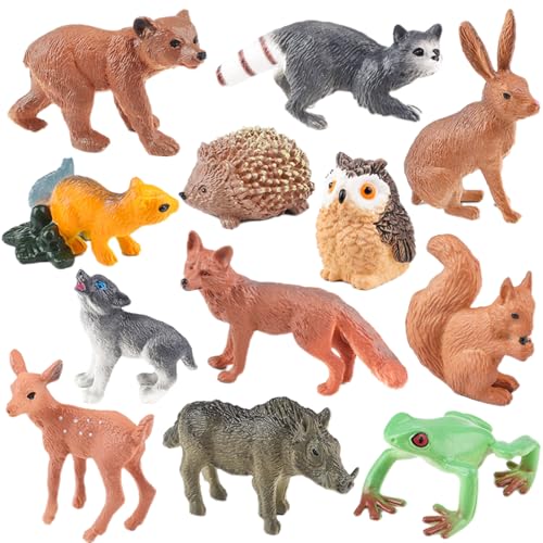 AENIMELY Waldtier-Figuren, Wildtiere, Dschungel, Spielzeug, Tierfiguren, Bär, Geburtstag, Kuchendekoration, Partygeschenk, Geschenk für Kinder, 12 Stück AENIMELY Waldtier-Figuren, Wildtiere, Dschungel, Spielzeug, Tierfiguren, Bär, Geburtstag, Kuchendekoration, Partygeschenk, Geschenk für Kinder, 12 Stück von AENIMELY