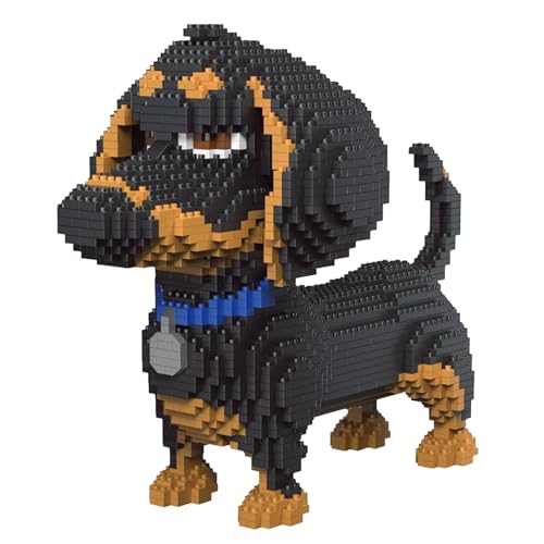 AERBRI Micro Building Blocks Puzzle Dackel, Micro Building Blocks Puzzle, Cartoon Nano Baustein, Diamant Building Blocks Erwachsene Dekompression Geschenk von AERBRI