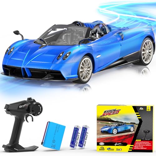 AEROQUEST Ferngesteuertes Auto 1:14 Pagani Huayra Roadster Offiziell Lizenziertes RC Autos für Jungen Geburtstagsgeschenke - Blau AEROQUEST Ferngesteuertes Auto 1:14 Pagani Huayra Roadster Offiziell Lizenziertes RC Autos für Jungen Geburtstagsgeschenke - Blau von AEROQUEST