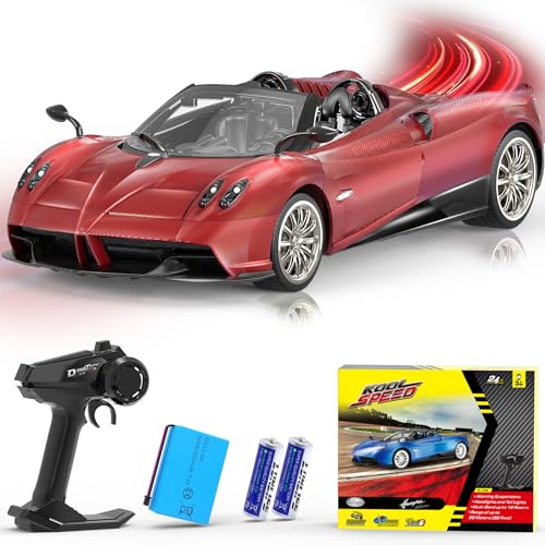 AEROQUEST Ferngesteuertes Auto 1:14 Pagani Huayra Roadster Offiziell Lizenziertes RC Autos für Jungen Geburtstagsgeschenke - Rot von AEROQUEST