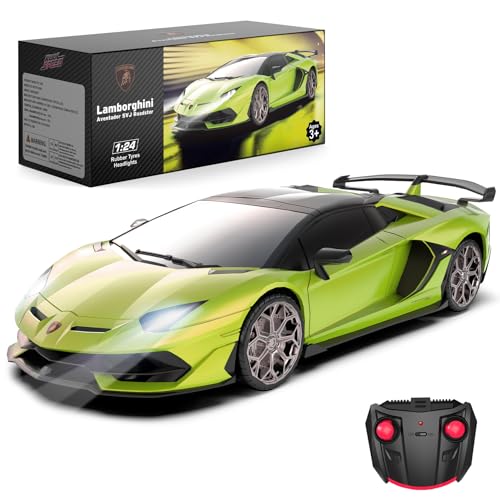 AEROQUEST Lamborghini Offiziell Lizenziertes RC Auto, Maßstab 1:24 Elektrischer Sport Racing Hobby Spielzeugauto Lamborghini Modellfahrzeug für Jungen Mädchen Geburtstagsgeschenke, Grün AEROQUEST Lamborghini Offiziell Lizenziertes RC Auto, Maßstab 1:24 Elektrischer Sport Racing Hobby Spielzeugauto Lamborghini Modellfahrzeug für Jungen Mädchen Geburtstagsgeschenke, Grün von AEROQUEST