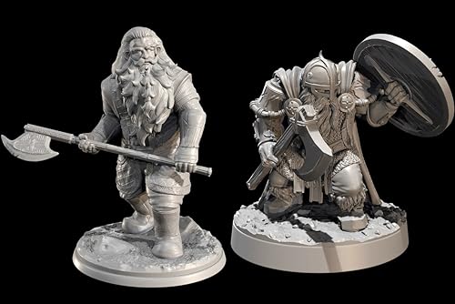 AERUIKJS 1/35 Ancient Tribal Dwarf Warrior Resin Model Kit Unbemalt und unmontiert Soldier Resin Model Kit (2 Figuren) // F4u-7s1 von AERUIKJS